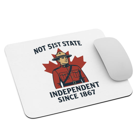 Not 51st State Mountie Mouse pad  from Rare Plus Apparel – unique movie & pop culture inspired design.