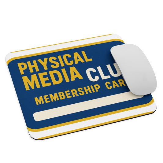 Physical Media Club Mouse pad  from Rare Plus Apparel – unique movie & pop culture inspired design.