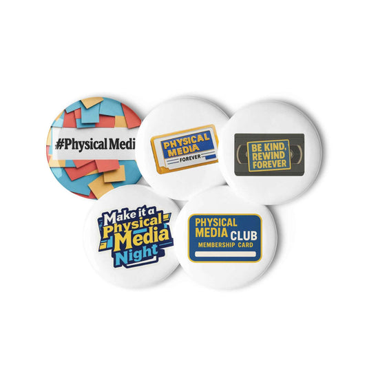Retro Rewind Pin Set - Nostalgic VHS & Movie Collector Pins for Ultimate Fans