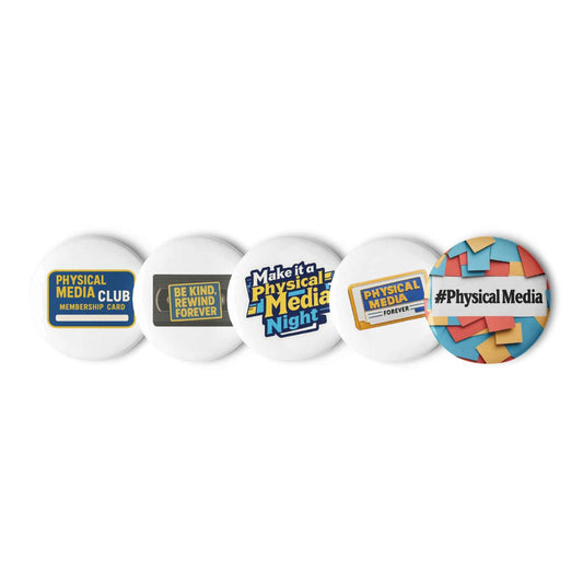 Retro Rewind Pin Set - Nostalgic VHS & Movie Collector Pins for Ultimate Fans