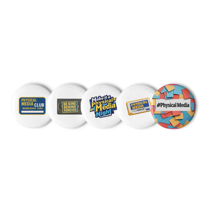 Retro Rewind Pin Set - Nostalgic VHS & Movie Collector Pins for Ultimate Fans