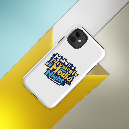 Make it a Physical Media Night Tough Case for iPhone®  from Rare Plus Apparel – unique movie & pop culture inspired design.