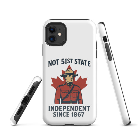Not 51st State Mountie Tough Case for iPhone®  from Rare Plus Apparel – unique movie & pop culture inspired design.