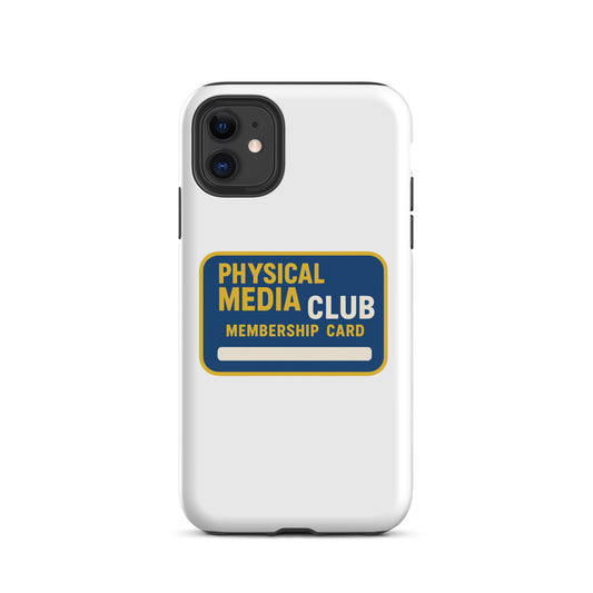 Physical Media Club Tough Case for iPhone®  from Rare Plus Apparel – unique movie & pop culture inspired design.