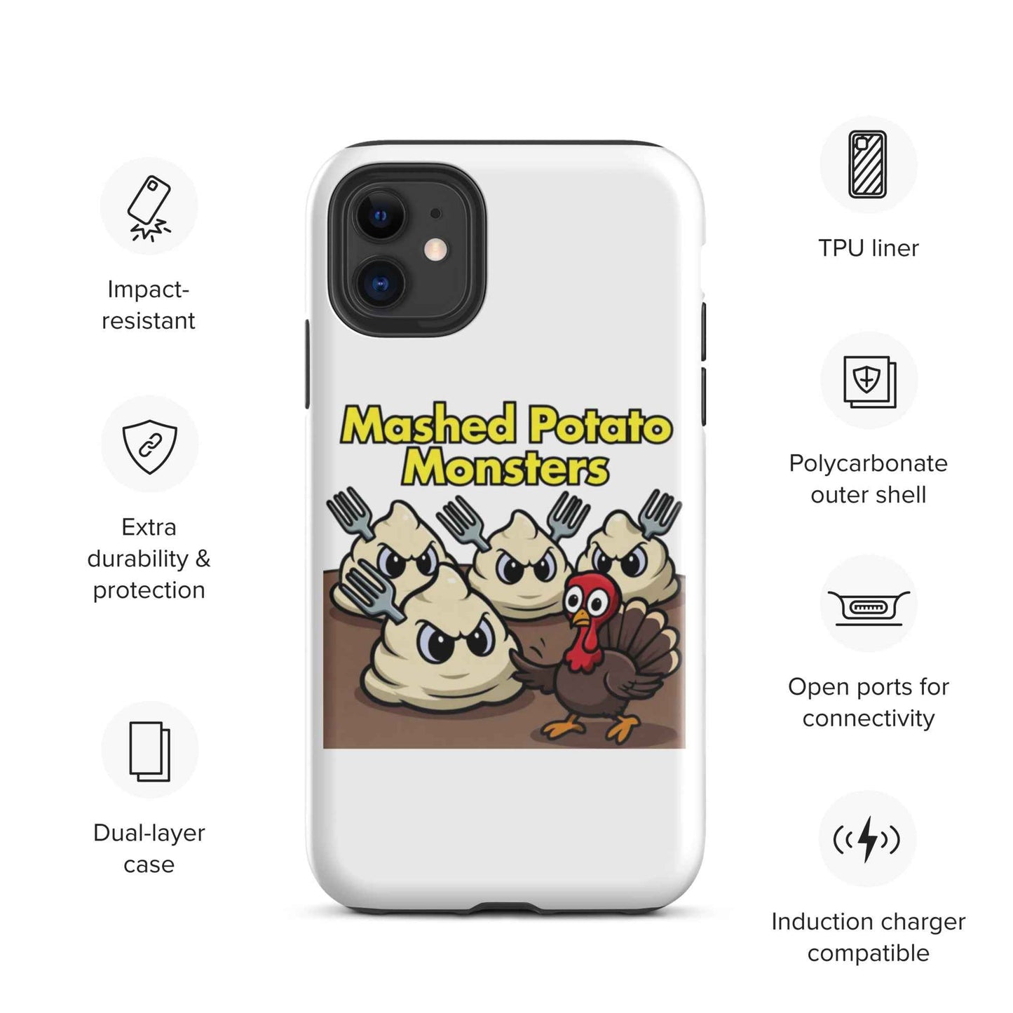 Mashed Potato Monsters iPhone Tough Case