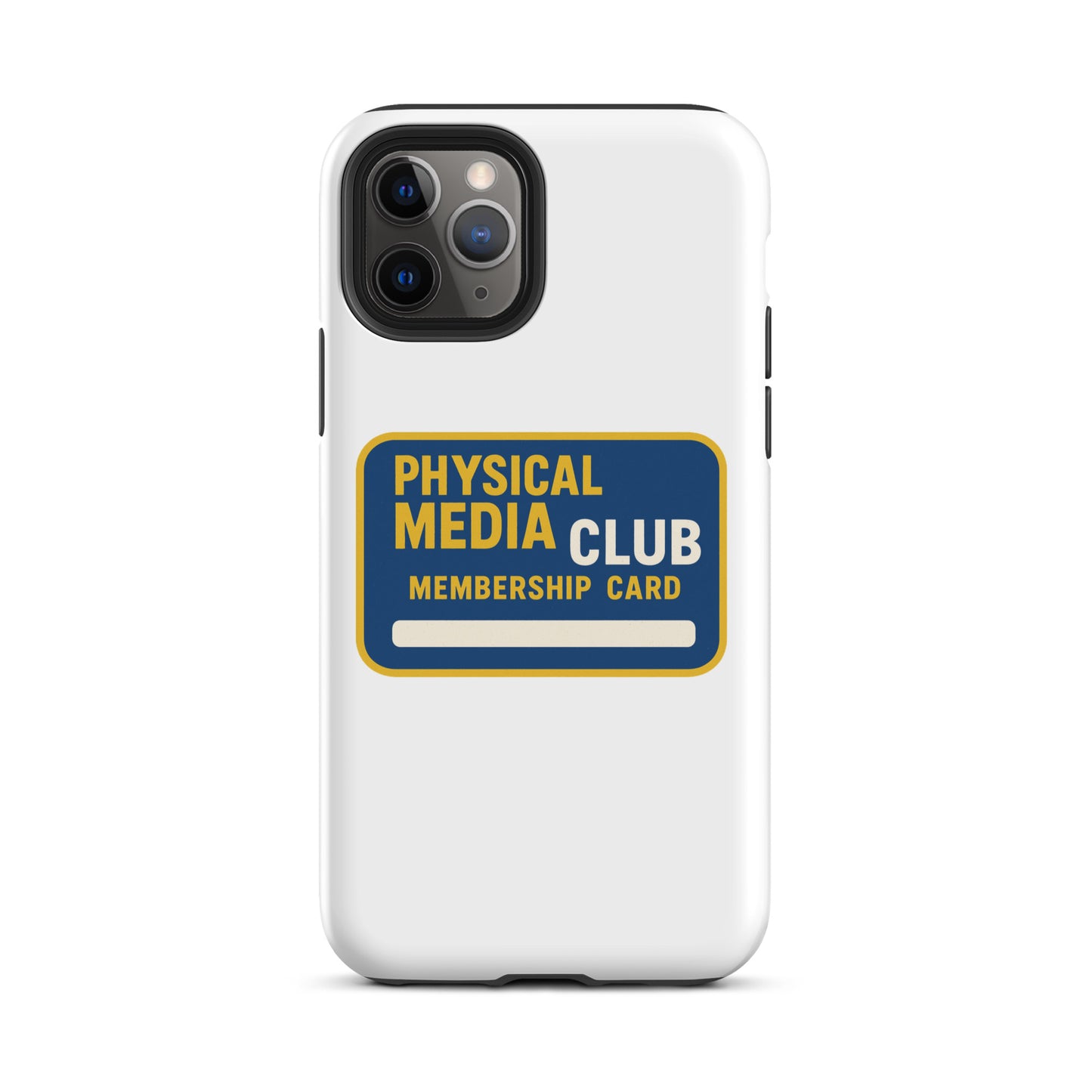 Physical Media Club Tough Case for iPhone®  from Rare Plus Apparel – unique movie & pop culture inspired design.