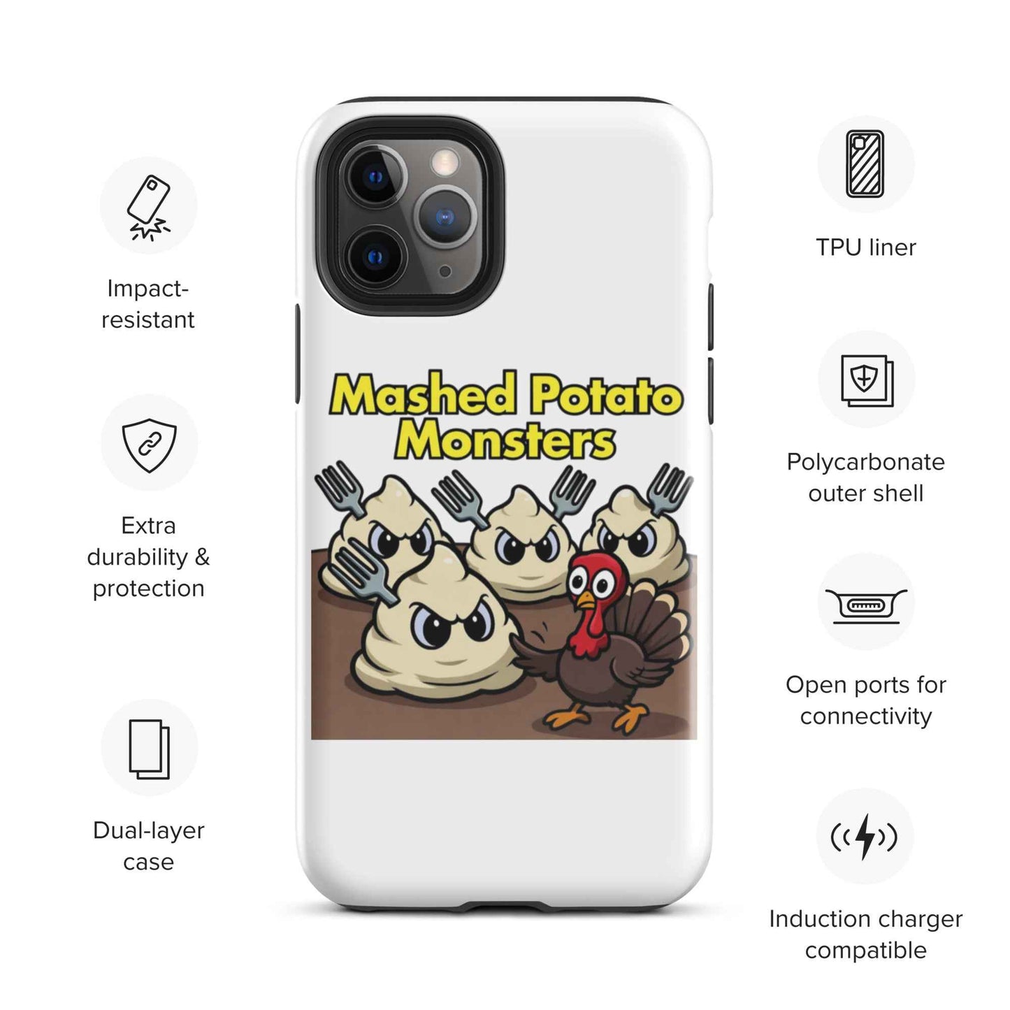 Mashed Potato Monsters iPhone Tough Case