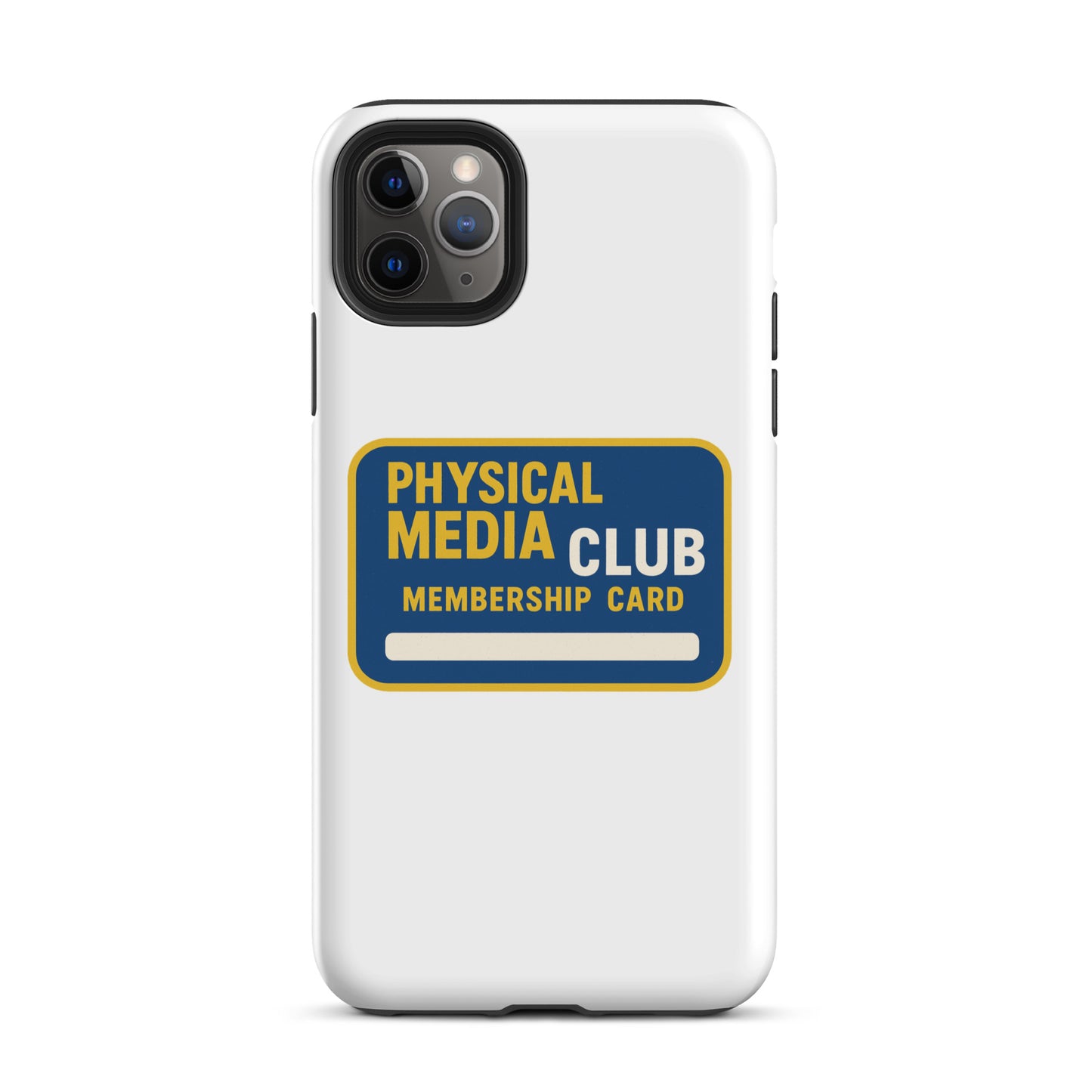 Physical Media Club Tough Case for iPhone®  from Rare Plus Apparel – unique movie & pop culture inspired design.