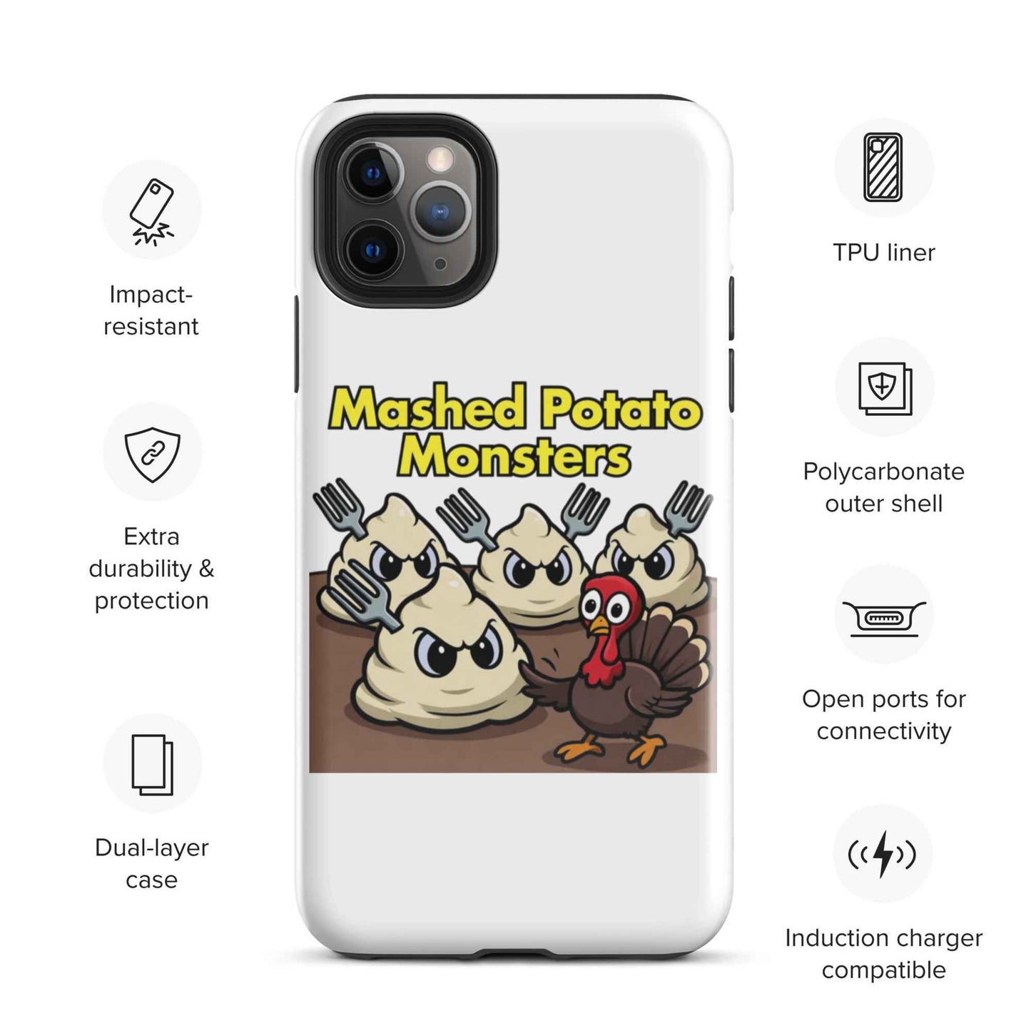 Mashed Potato Monsters iPhone Tough Case