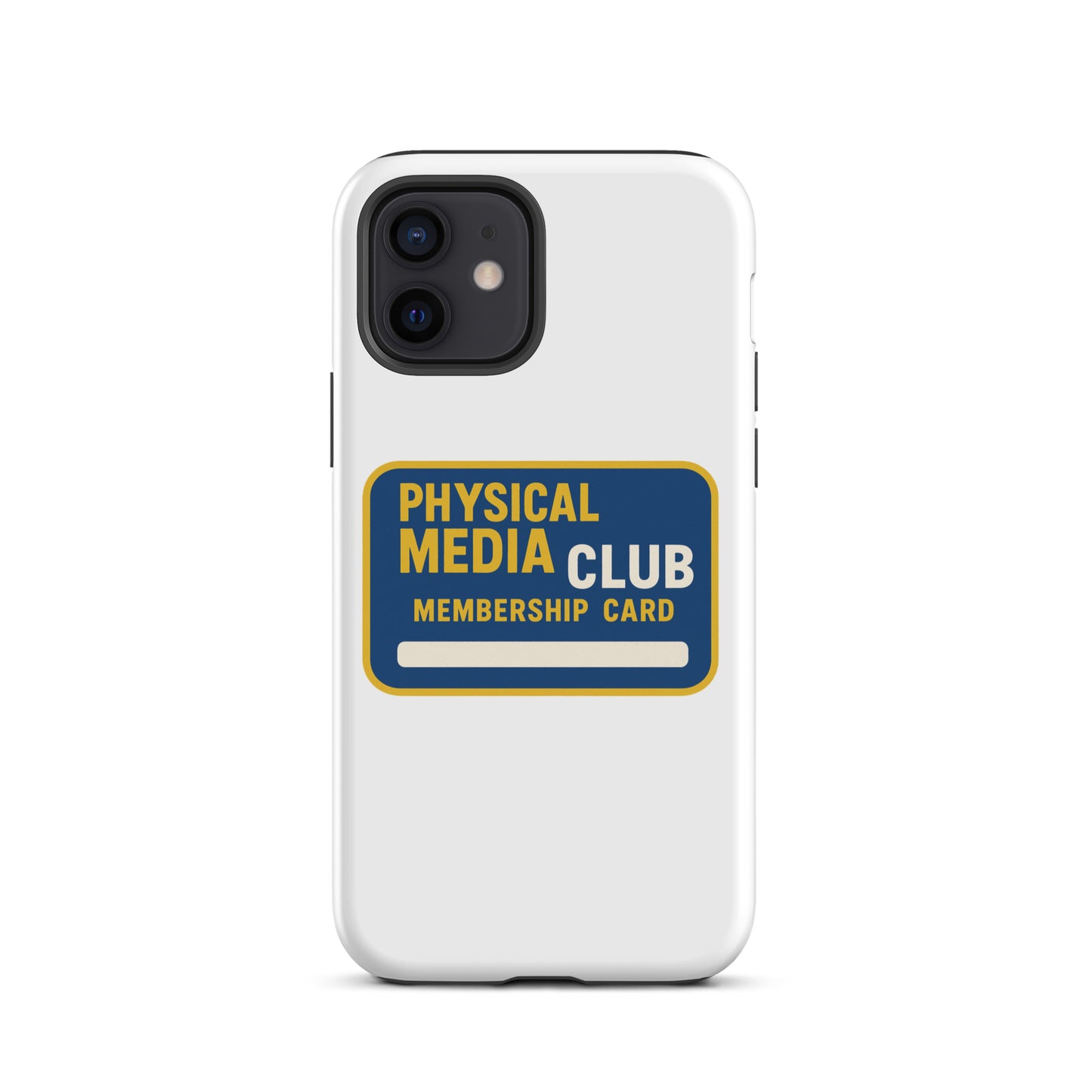Physical Media Club Tough Case for iPhone®  from Rare Plus Apparel – unique movie & pop culture inspired design.