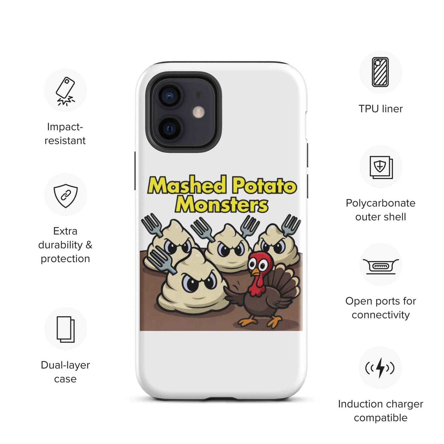 Mashed Potato Monsters iPhone Tough Case