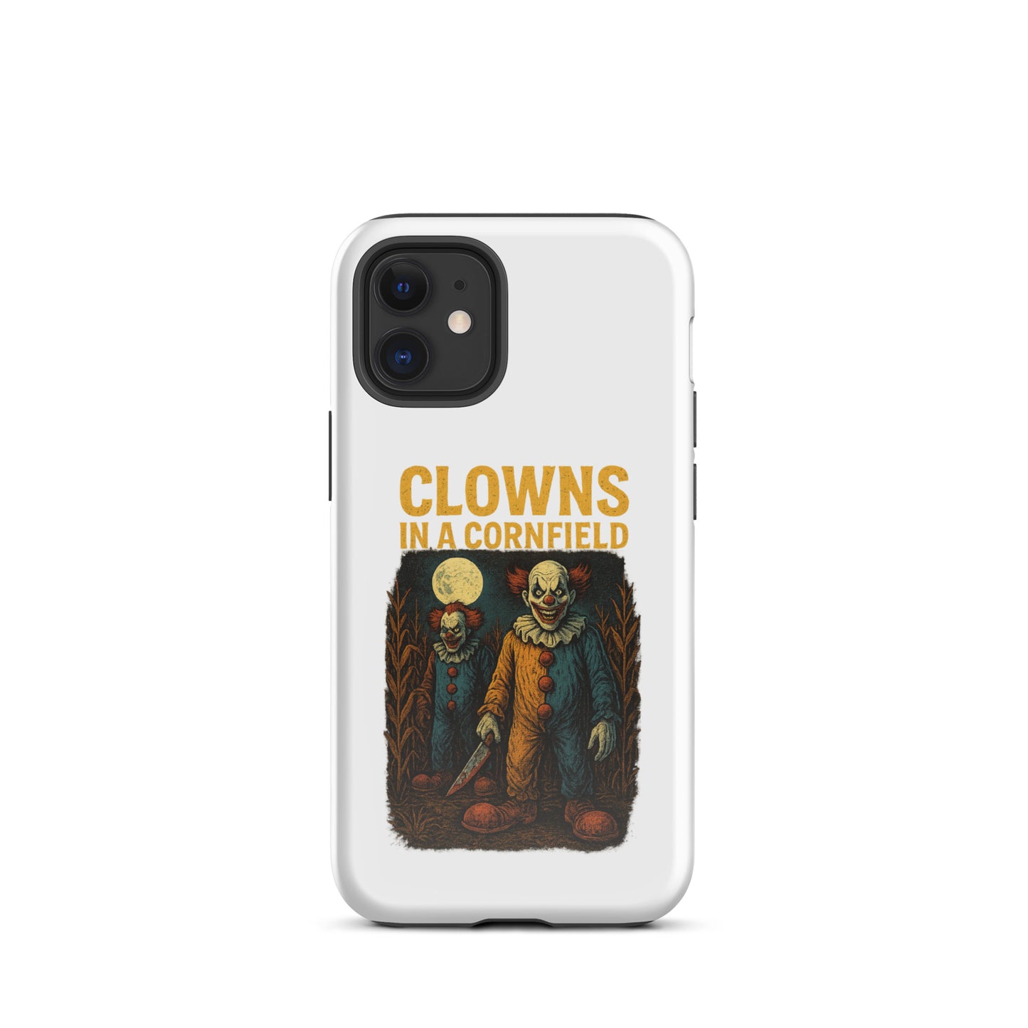 Clowns in a Cornfield Tough Case for iPhone®  from Rare Plus Apparel – unique movie & pop culture inspired design.
