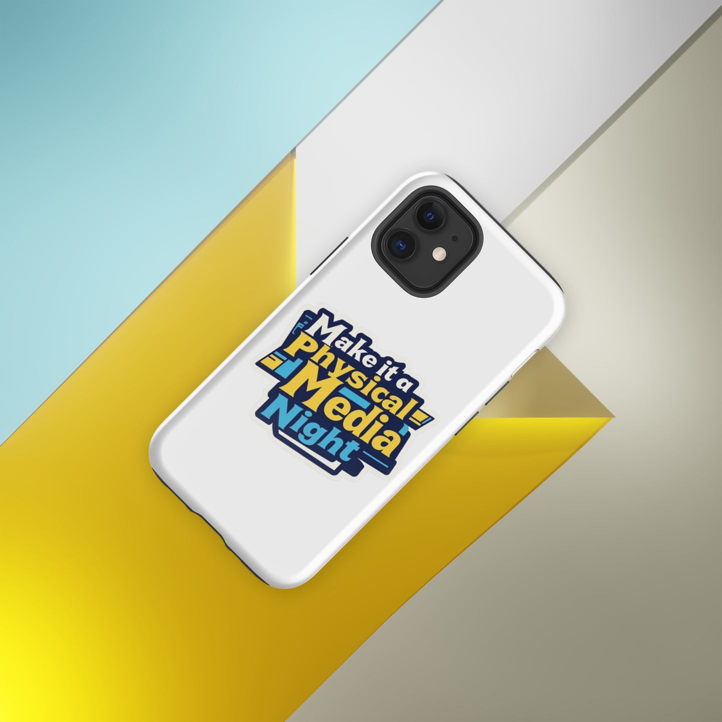 Make it a Physical Media Night Tough Case for iPhone®  from Rare Plus Apparel – unique movie & pop culture inspired design.