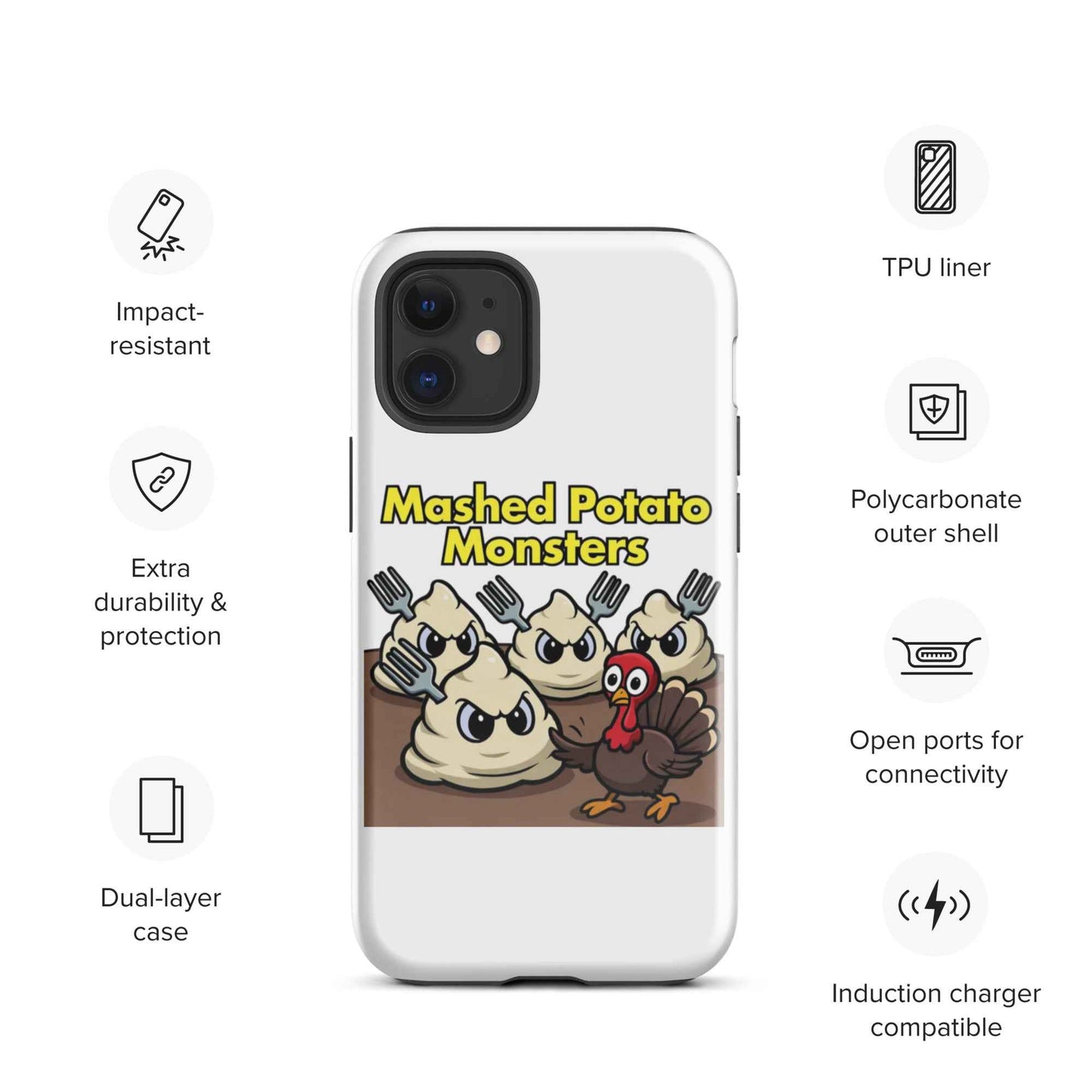 Mashed Potato Monsters iPhone Tough Case