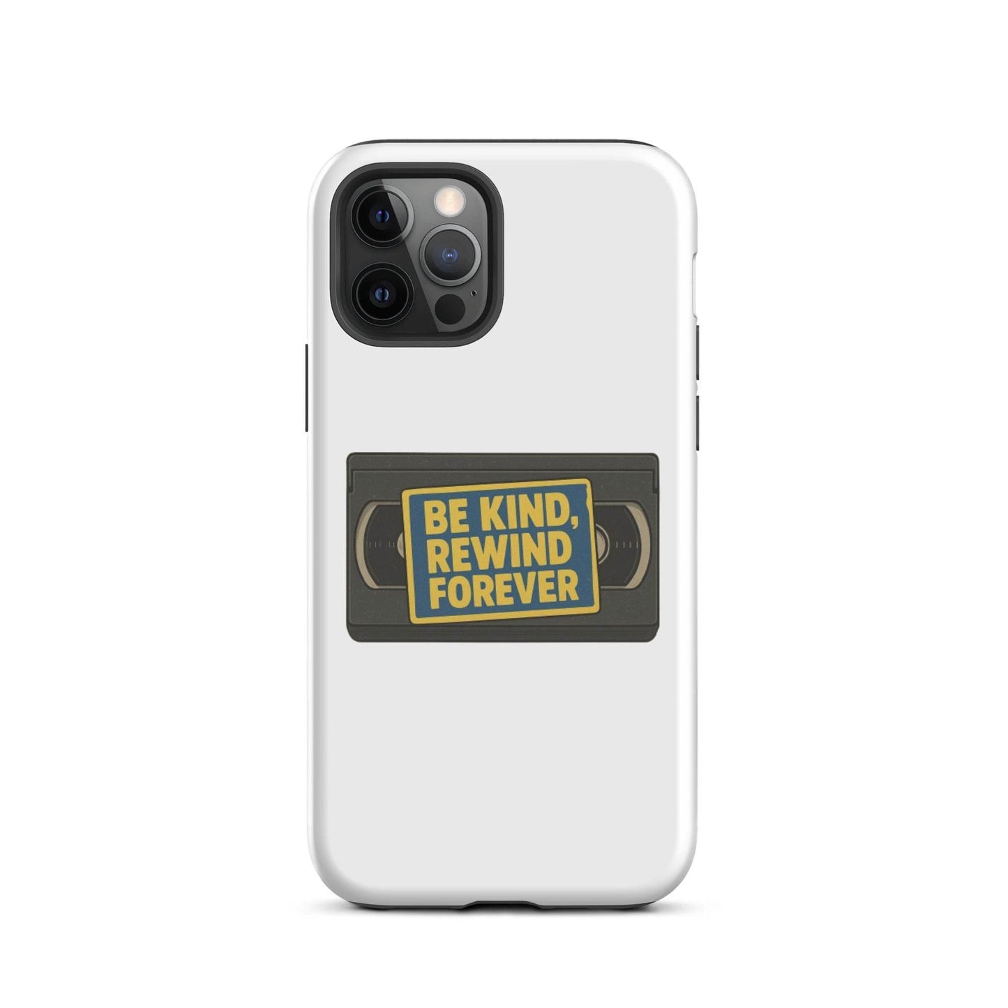 Be Kind, Rewind Forever Tough Case for iPhone®  from Rare Plus Apparel – unique movie & pop culture inspired design.