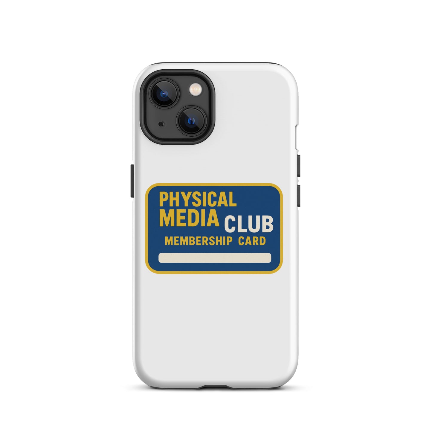 Physical Media Club Tough Case for iPhone®  from Rare Plus Apparel – unique movie & pop culture inspired design.