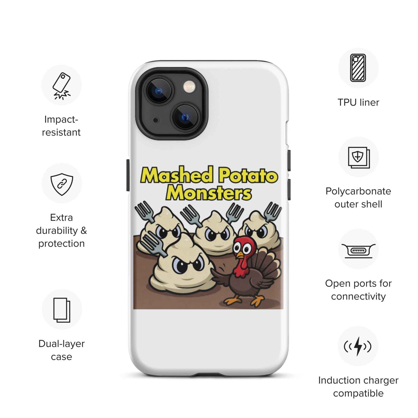 Mashed Potato Monsters iPhone Tough Case