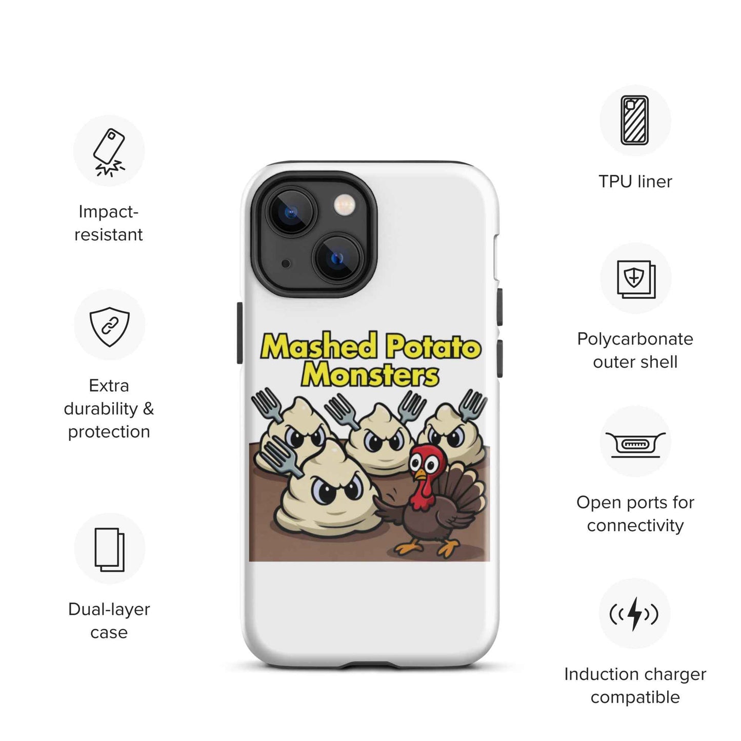 Mashed Potato Monsters iPhone Tough Case