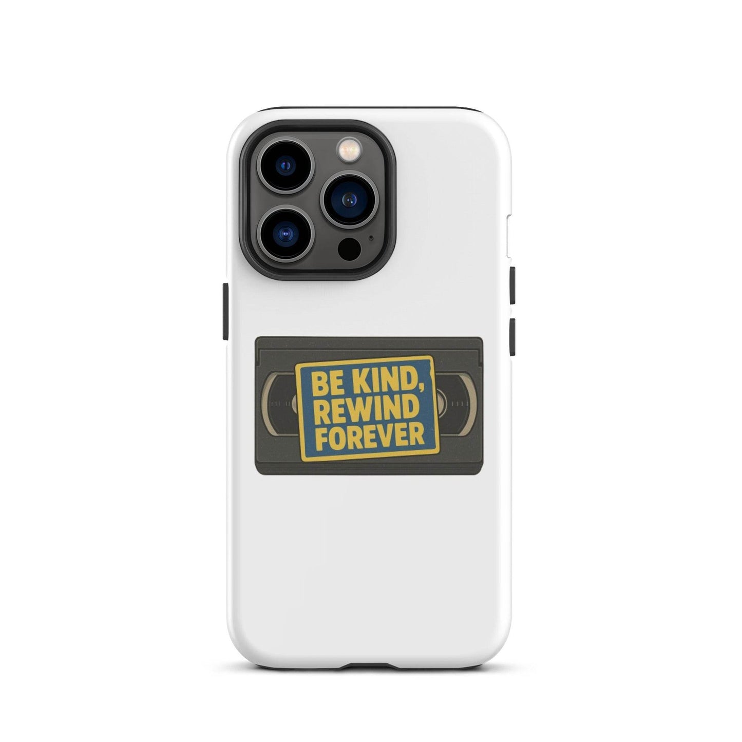 Be Kind, Rewind Forever Tough Case for iPhone®  from Rare Plus Apparel – unique movie & pop culture inspired design.