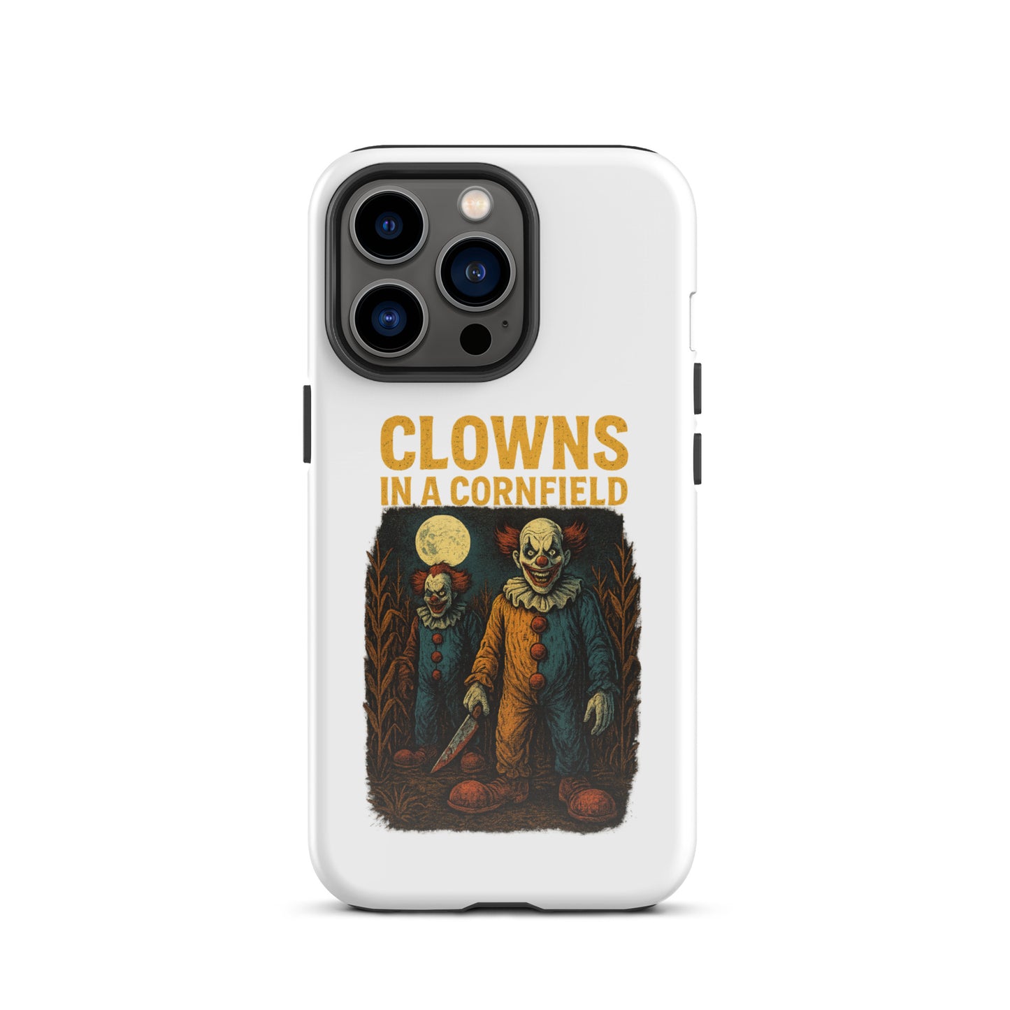 Clowns in a Cornfield Tough Case for iPhone®  from Rare Plus Apparel – unique movie & pop culture inspired design.