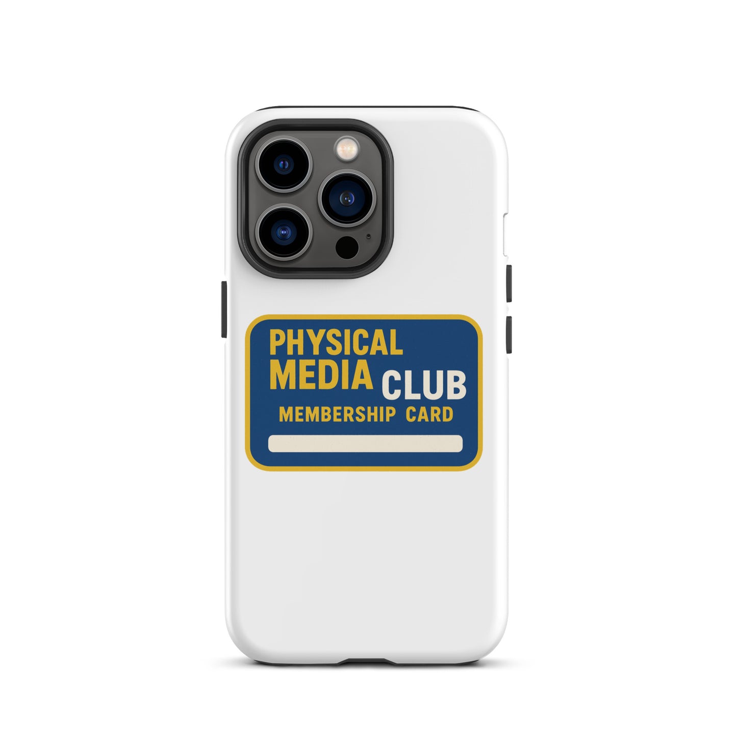 Physical Media Club Tough Case for iPhone®  from Rare Plus Apparel – unique movie & pop culture inspired design.