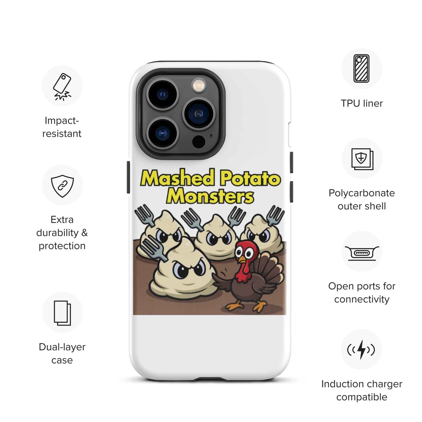 Mashed Potato Monsters iPhone Tough Case