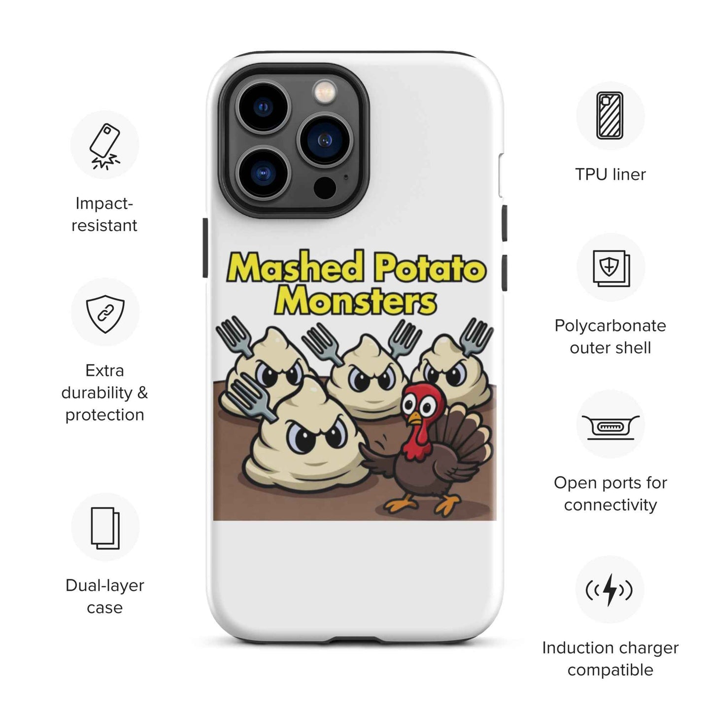 Mashed Potato Monsters iPhone Tough Case