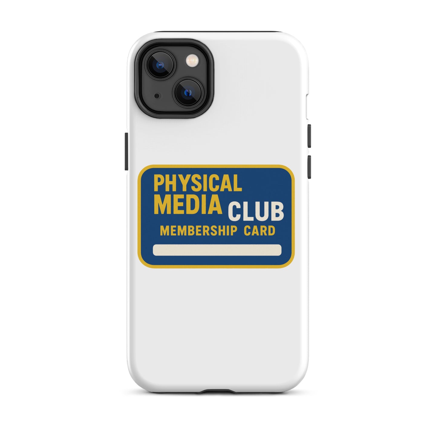 Physical Media Club Tough Case for iPhone®  from Rare Plus Apparel – unique movie & pop culture inspired design.