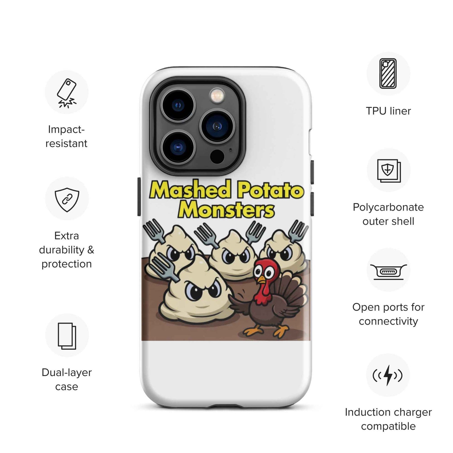 Mashed Potato Monsters iPhone Tough Case