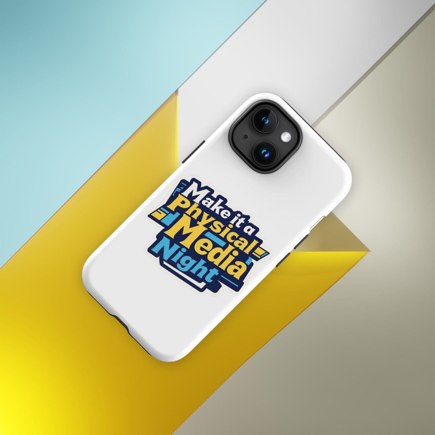 Make it a Physical Media Night Tough Case for iPhone®  from Rare Plus Apparel – unique movie & pop culture inspired design.
