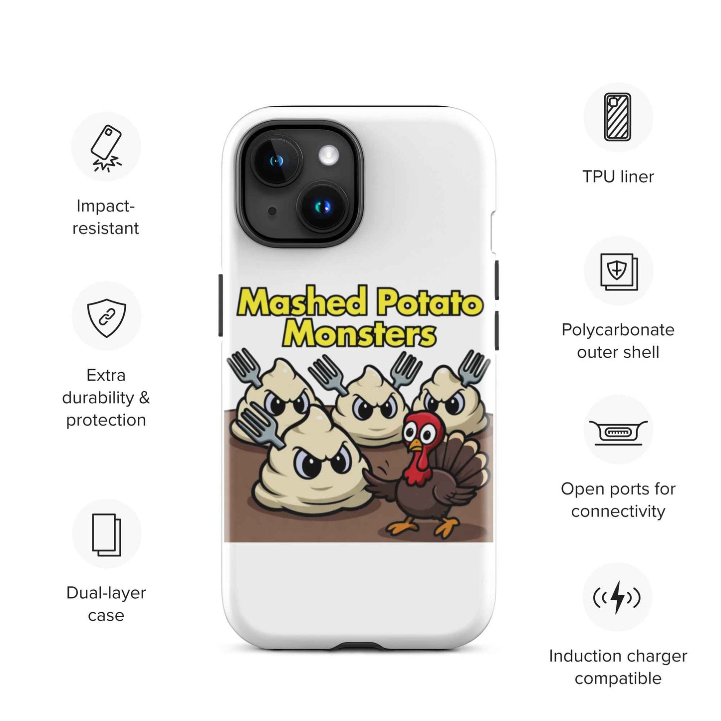 Mashed Potato Monsters iPhone Tough Case