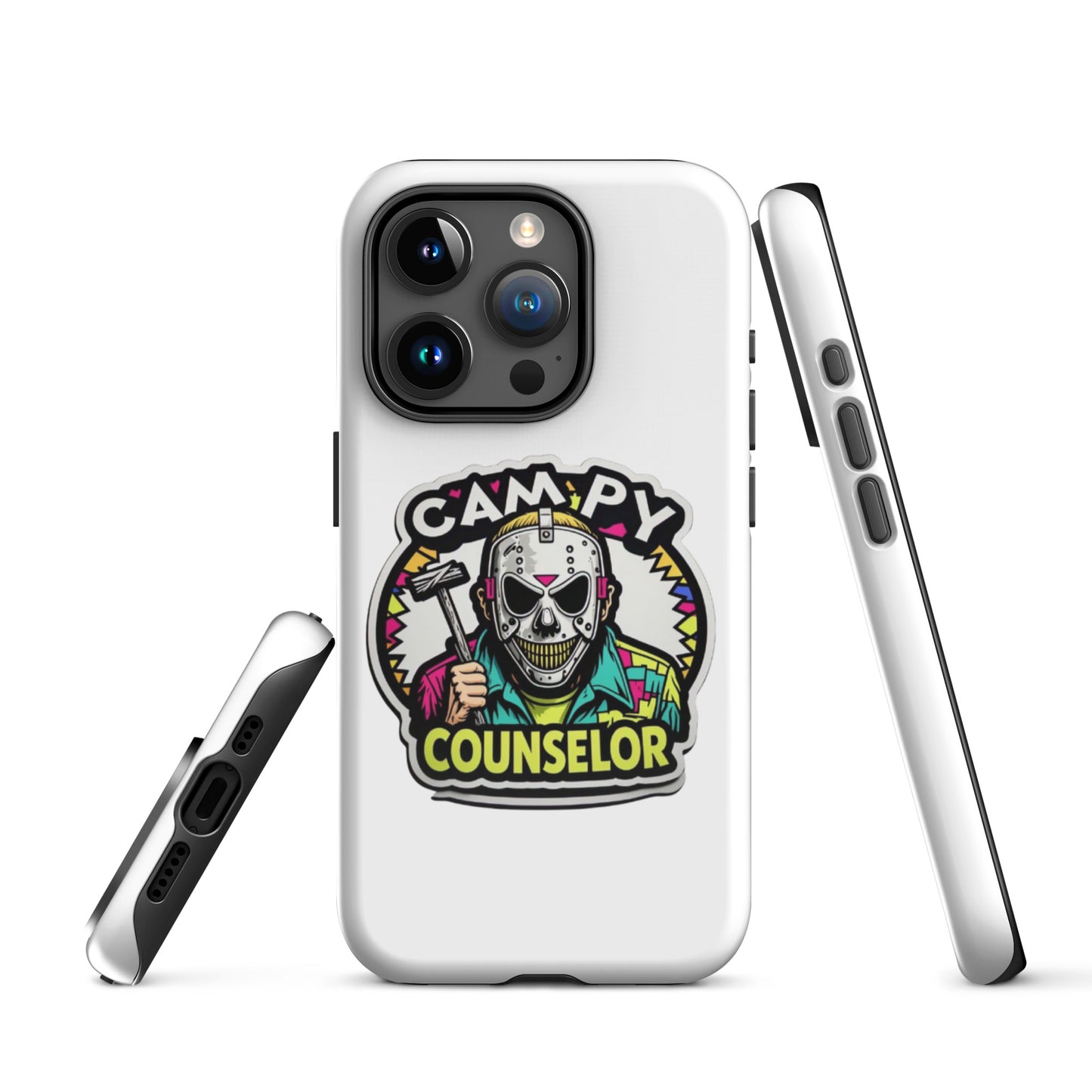 Campy Counselor Tough Case for iPhone®  from Rare Plus Apparel – unique movie & pop culture inspired design.
