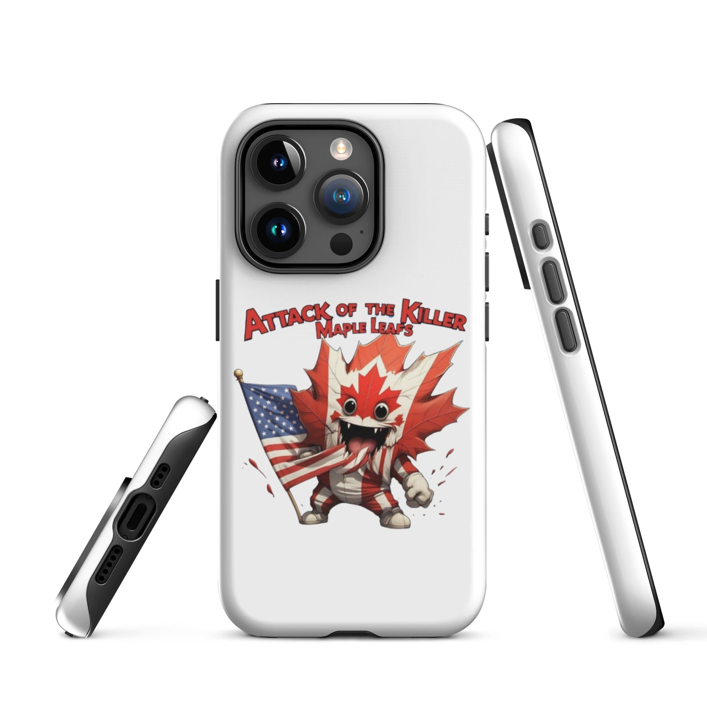 Maple Mayhem Tough Case for iPhone®  from Rare Plus Apparel – unique movie & pop culture inspired design.
