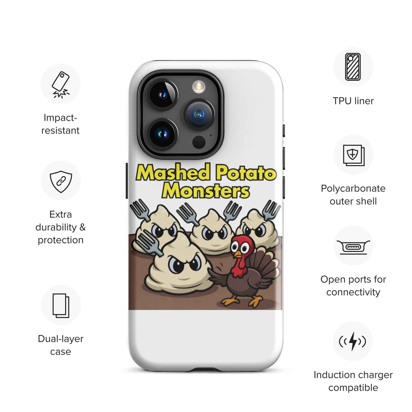 Mashed Potato Monsters iPhone Tough Case