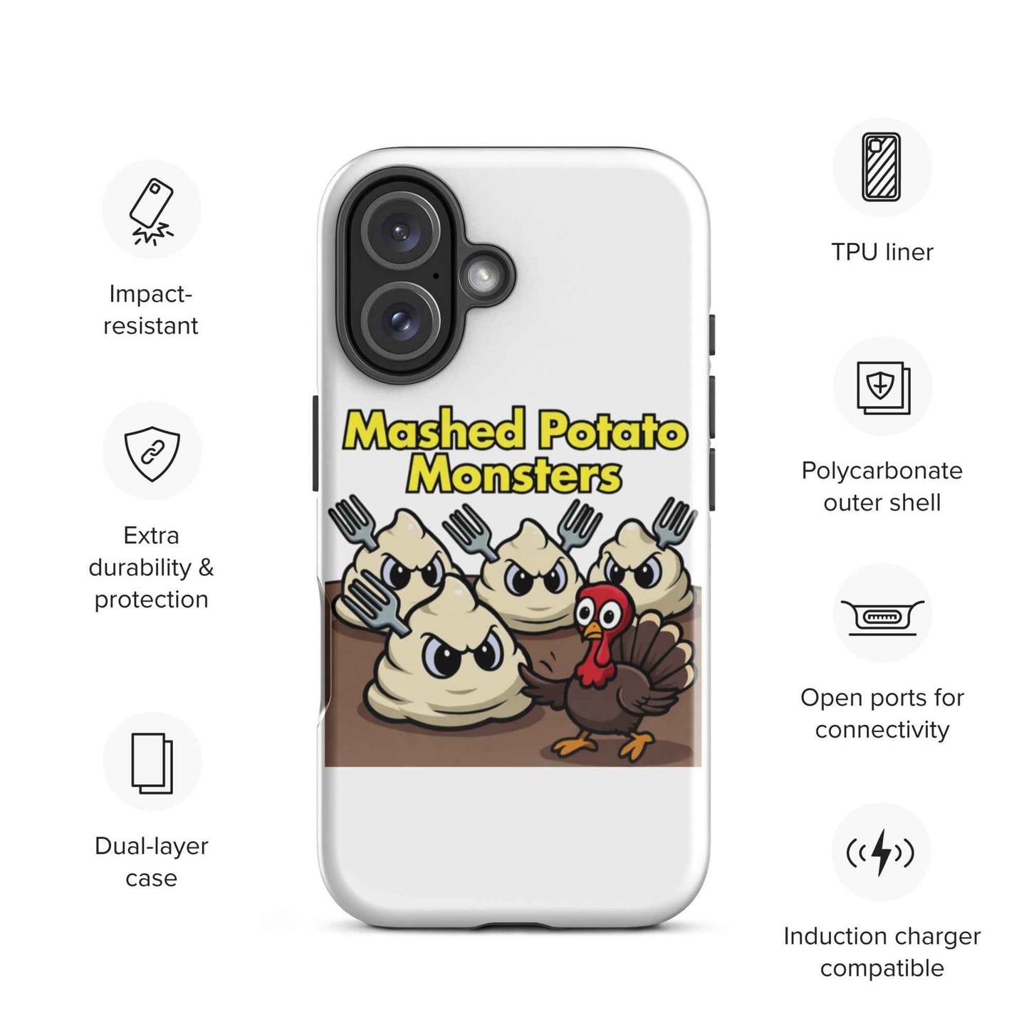 Mashed Potato Monsters iPhone Tough Case