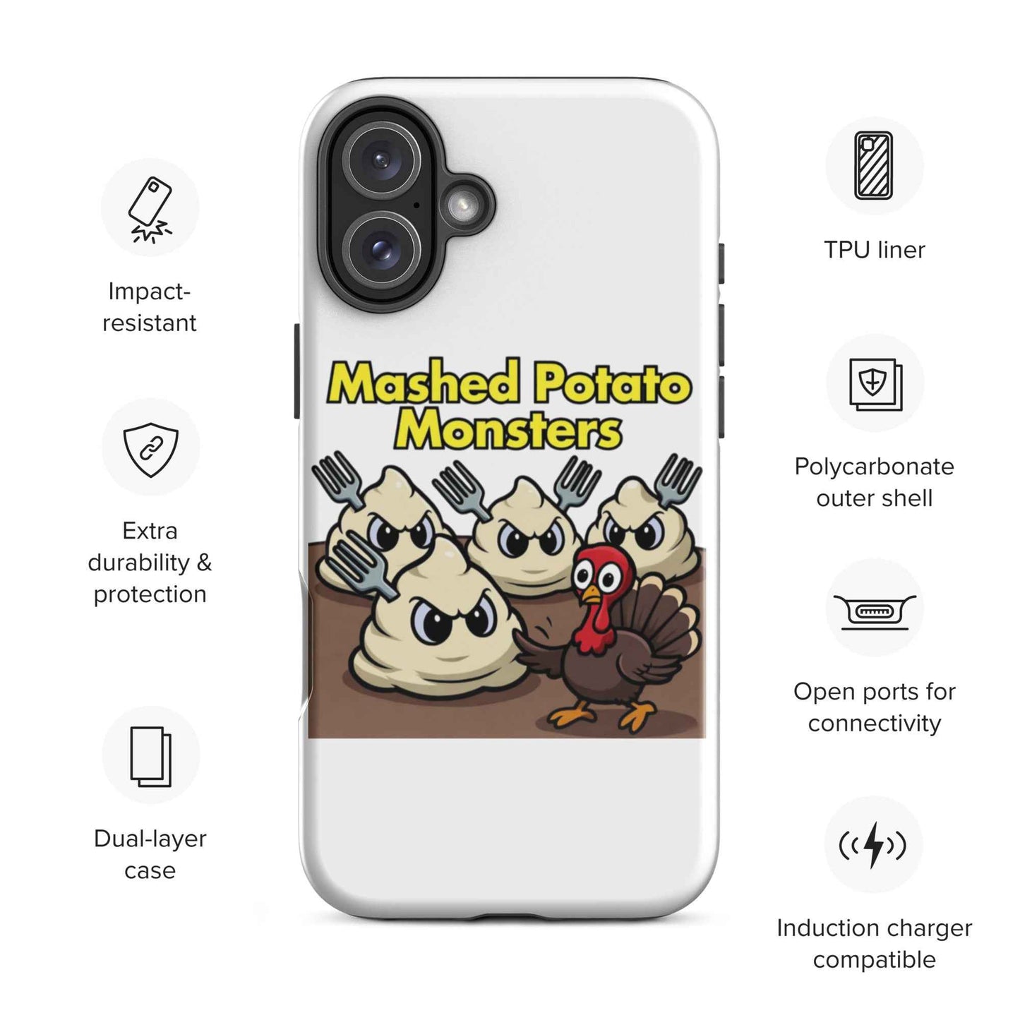 Mashed Potato Monsters iPhone Tough Case