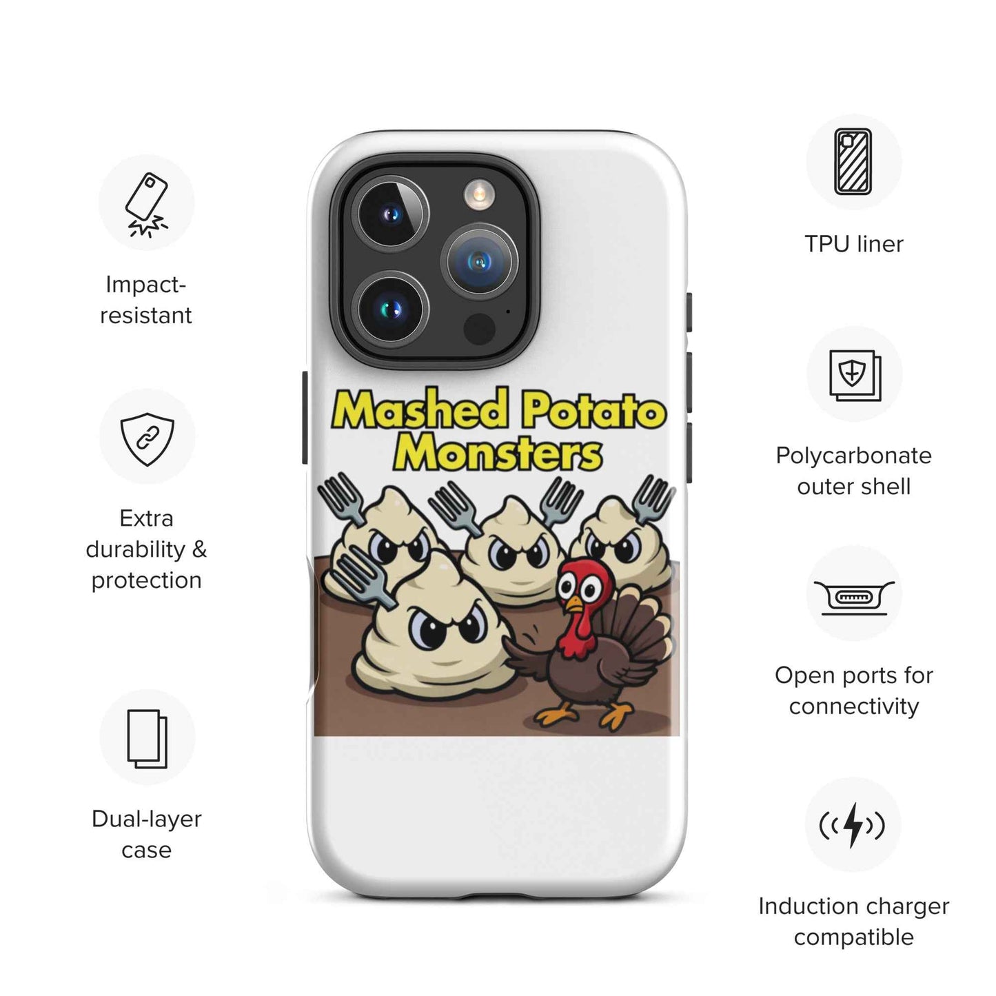 Mashed Potato Monsters iPhone Tough Case