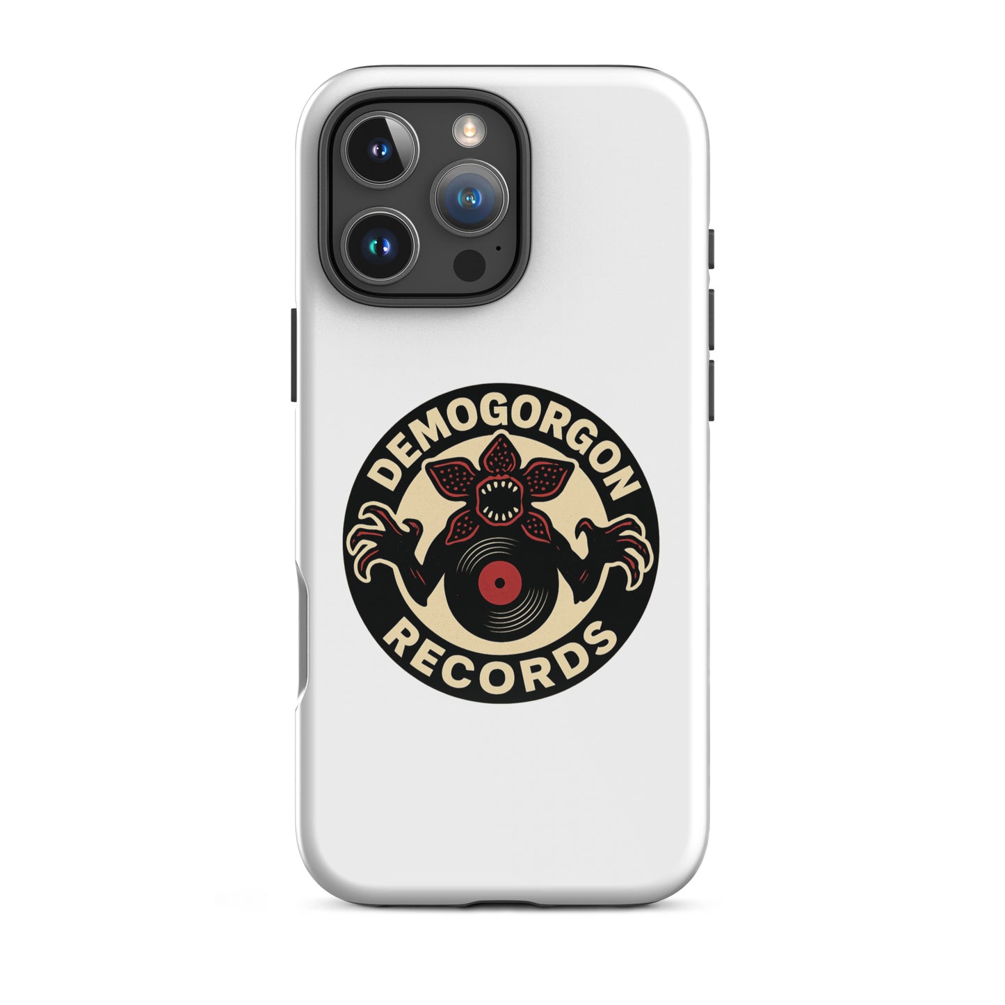 Demogorgon Records Tough Case for iPhone®  from Rare Plus Apparel – unique movie & pop culture inspired design.