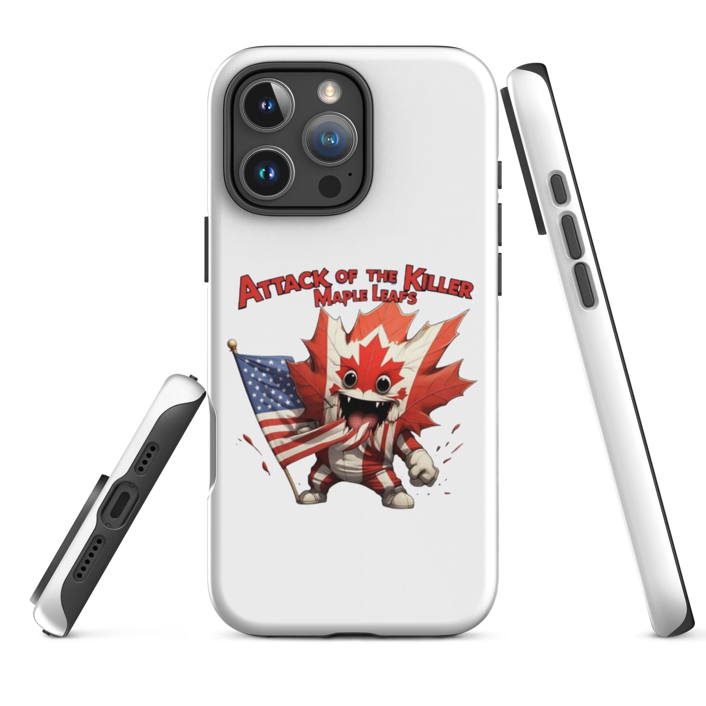 Maple Mayhem Tough Case for iPhone®  from Rare Plus Apparel – unique movie & pop culture inspired design.