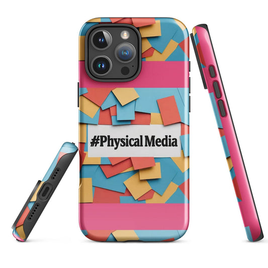 #PhysicalMedia Tough Case for iPhone®  from Rare Plus Apparel – unique movie & pop culture inspired design.