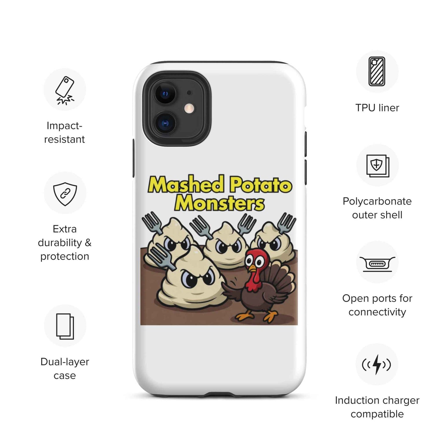 Mashed Potato Monsters iPhone Tough Case