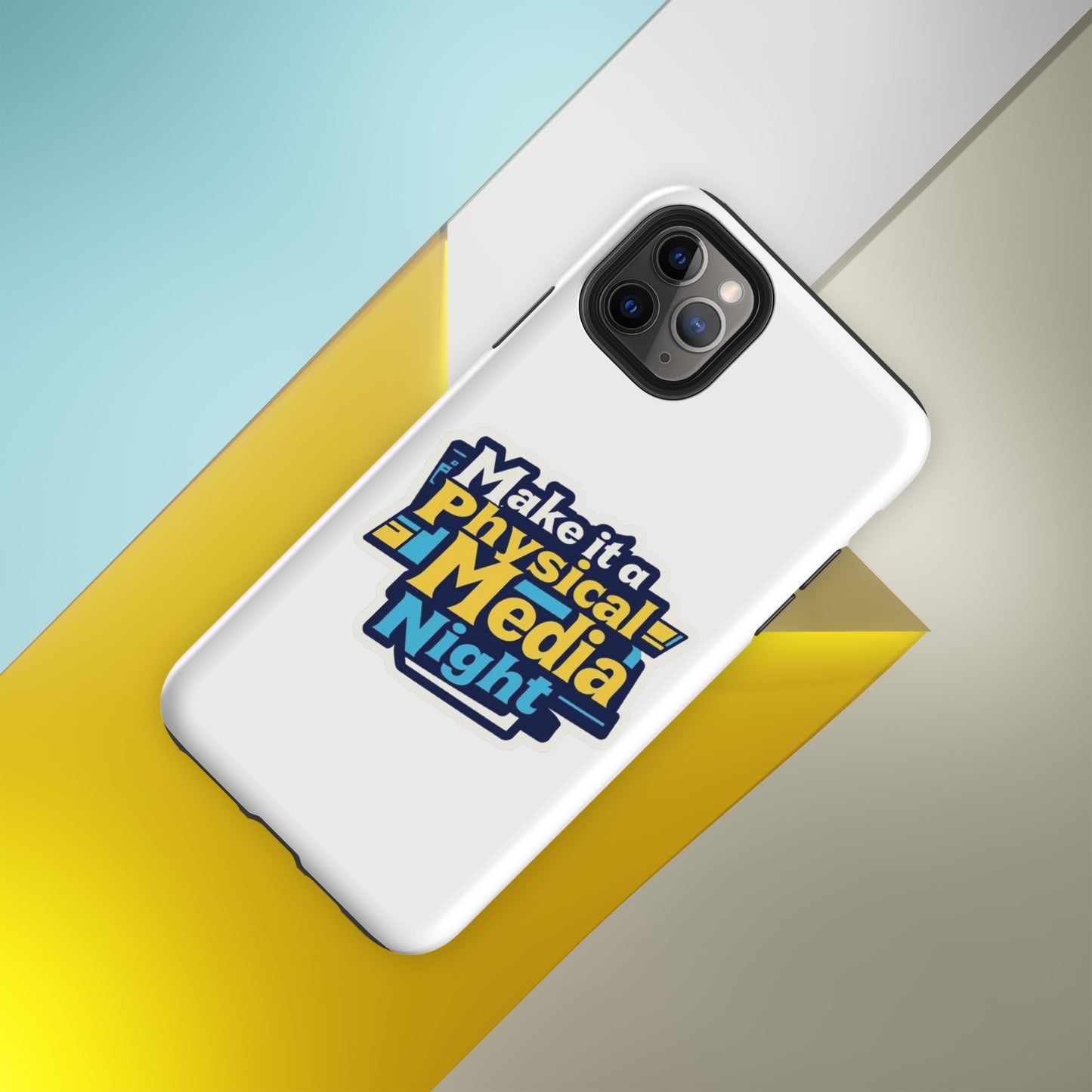 Make it a Physical Media Night Tough Case for iPhone®  from Rare Plus Apparel – unique movie & pop culture inspired design.