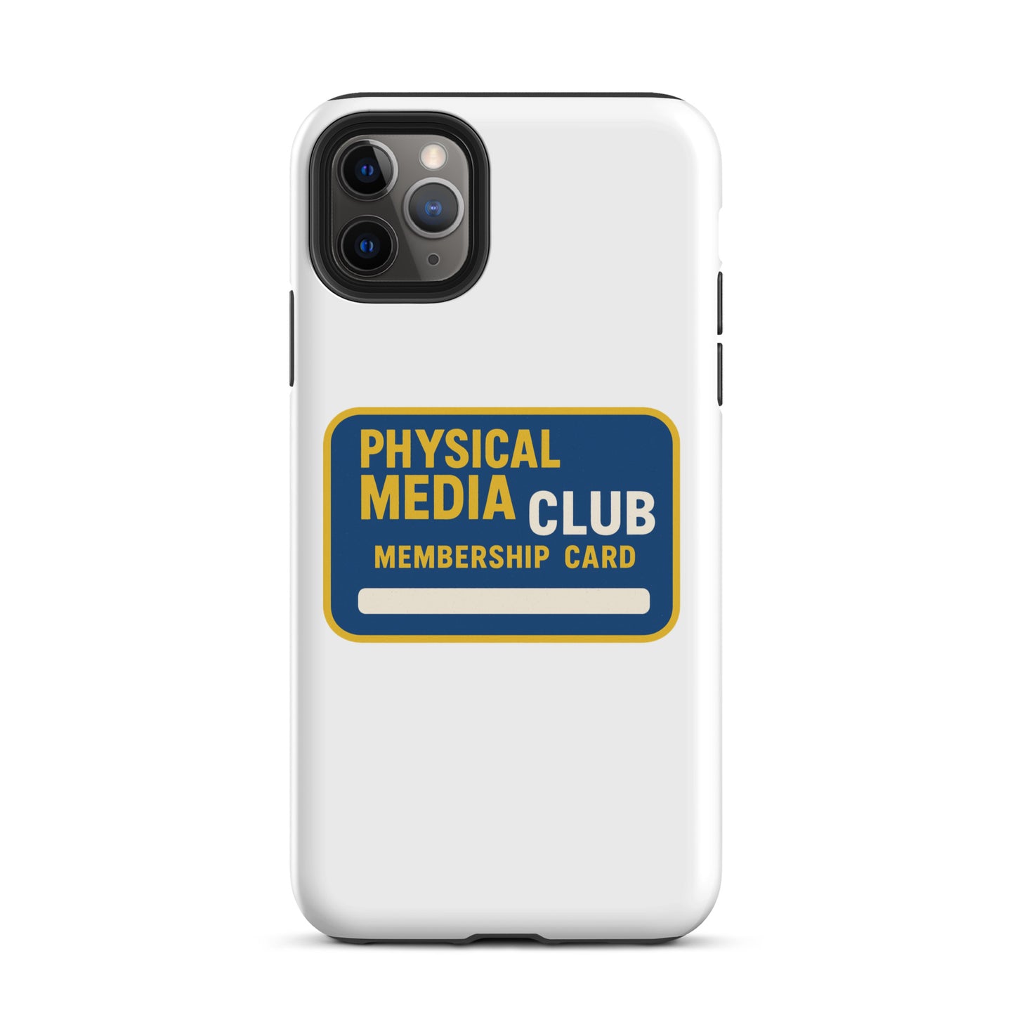 Physical Media Club Tough Case for iPhone®  from Rare Plus Apparel – unique movie & pop culture inspired design.
