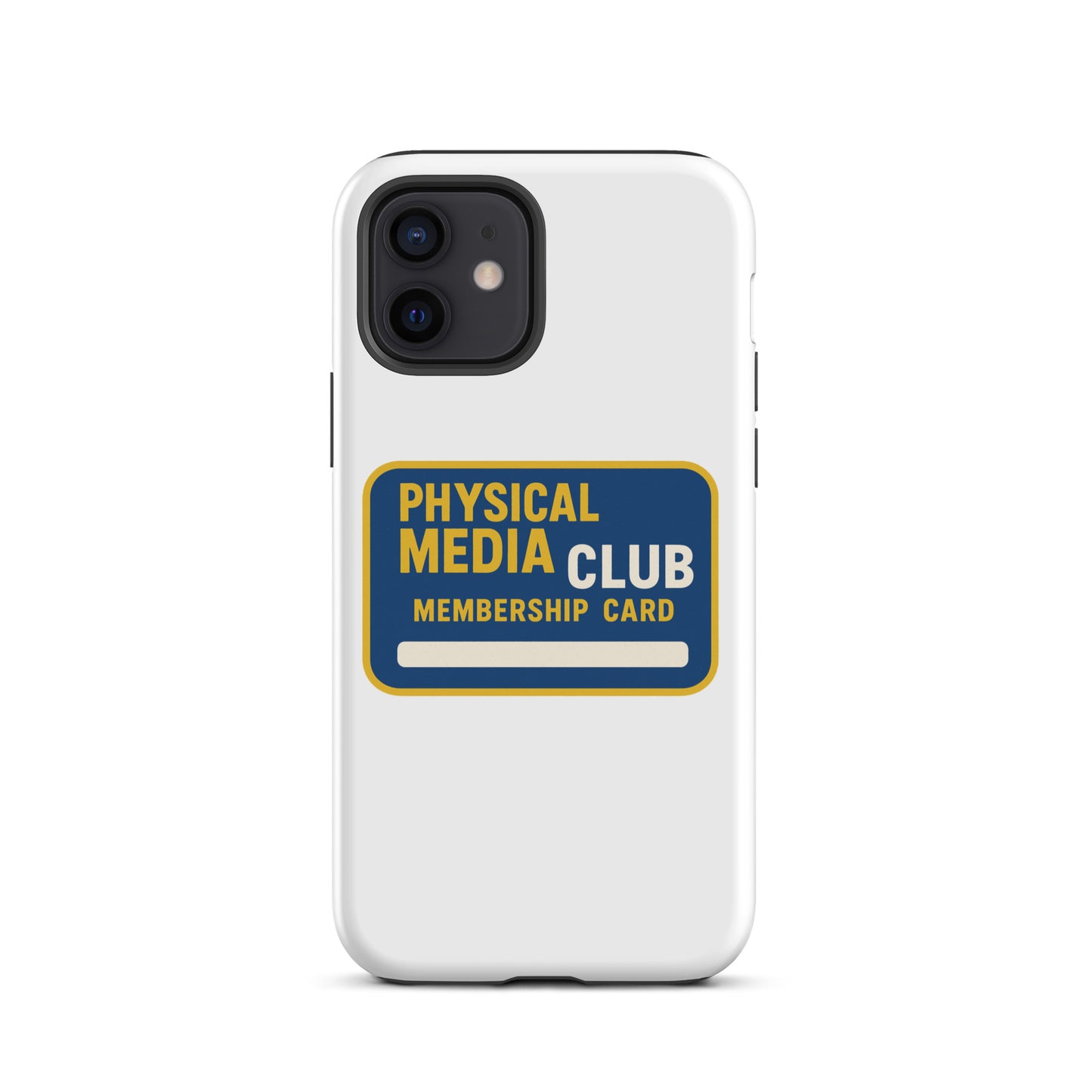Physical Media Club Tough Case for iPhone®  from Rare Plus Apparel – unique movie & pop culture inspired design.