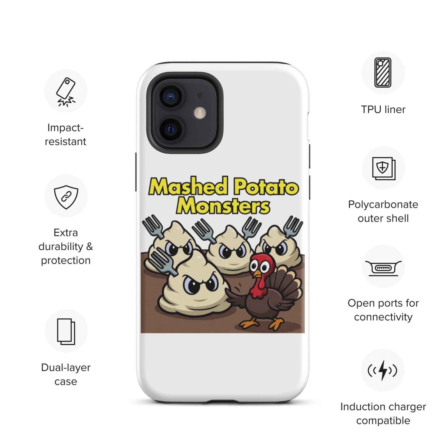 Mashed Potato Monsters iPhone Tough Case