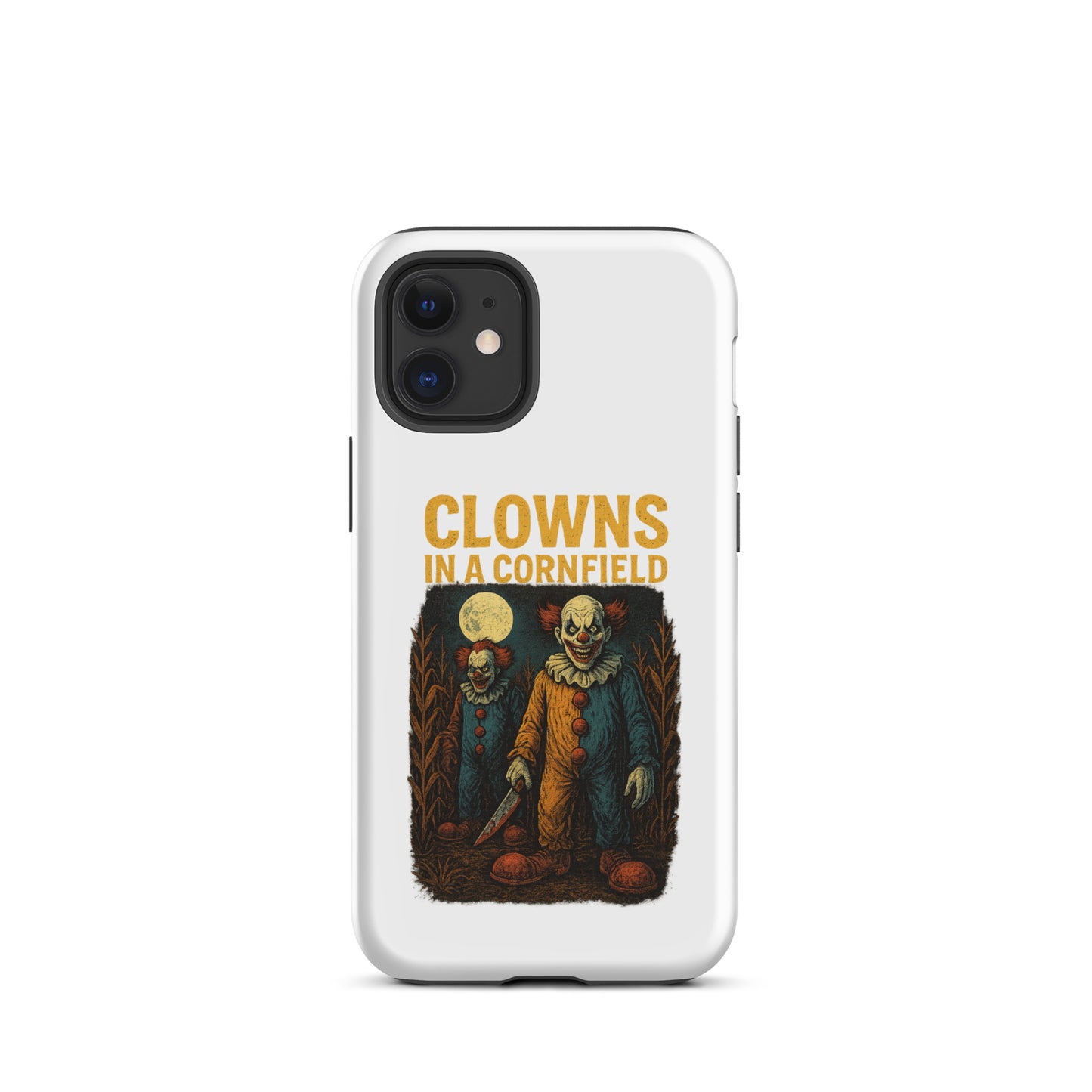 Clowns in a Cornfield Tough Case for iPhone®  from Rare Plus Apparel – unique movie & pop culture inspired design.