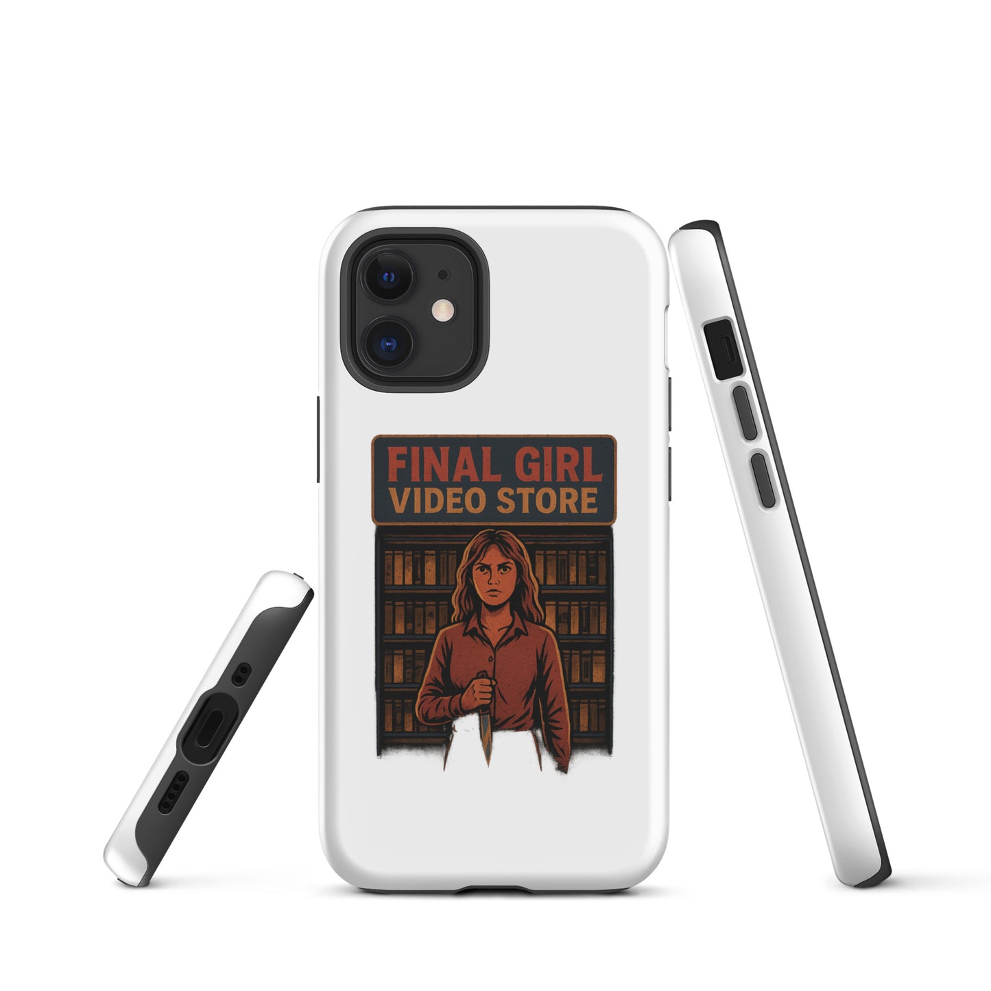 Final Girl Video Store Tough Case for iPhone®  from Rare Plus Apparel – unique movie & pop culture inspired design.