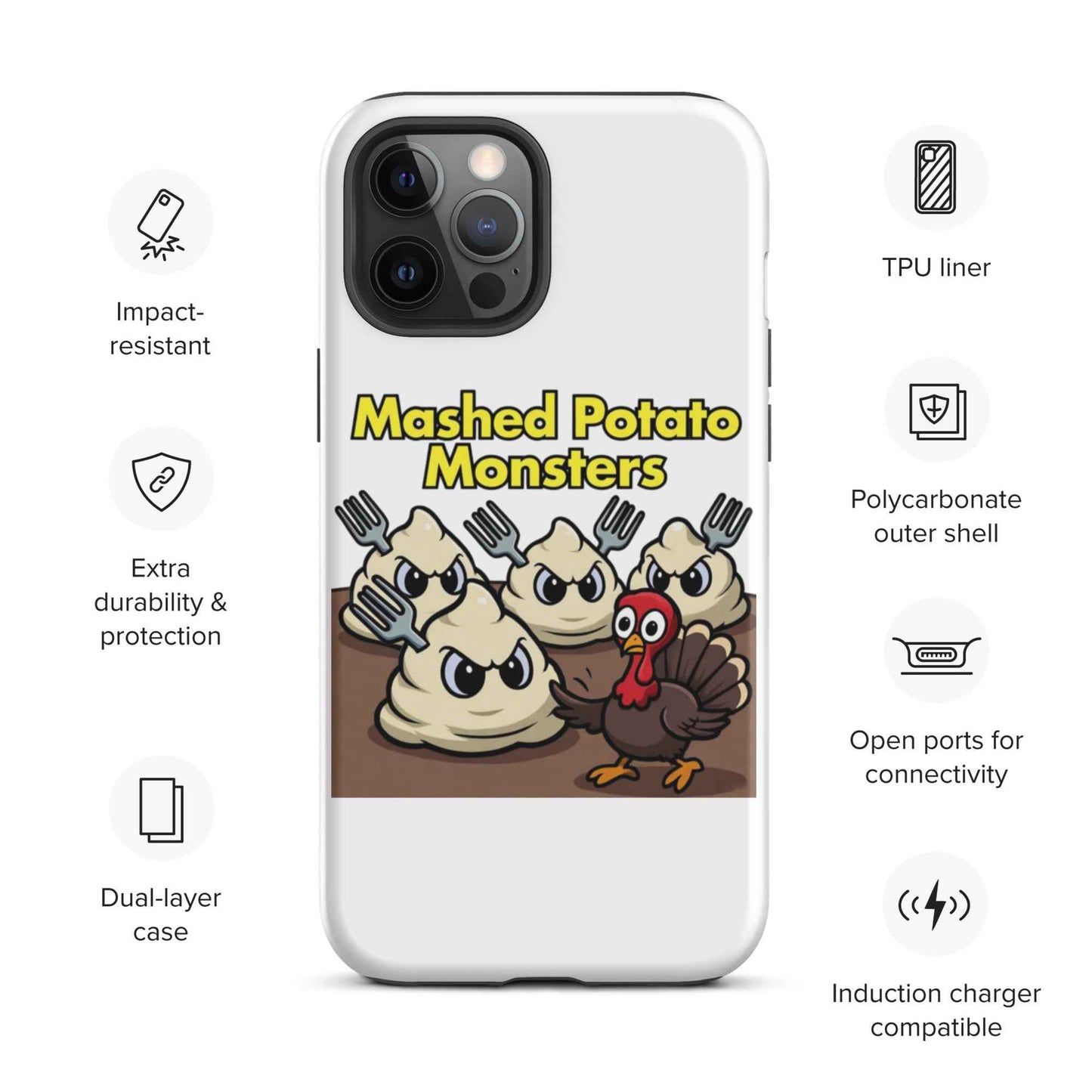 Mashed Potato Monsters iPhone Tough Case