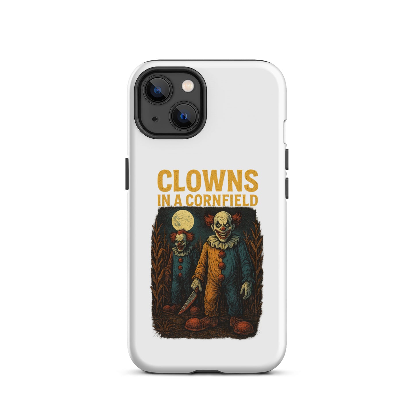 Clowns in a Cornfield Tough Case for iPhone®  from Rare Plus Apparel – unique movie & pop culture inspired design.