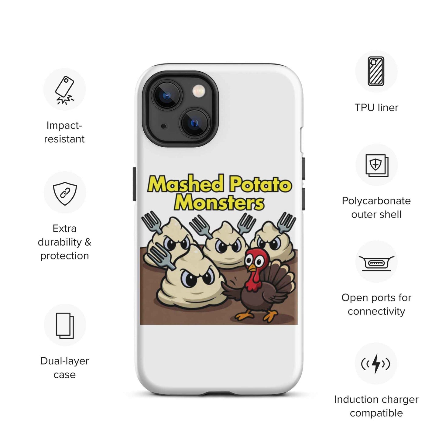 Mashed Potato Monsters iPhone Tough Case